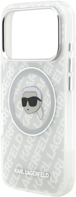 Панель Karl Lagerfeld IML Karl Head Logo MagSafe do Apple iPhone 17 Pro Max Grey (3666339499884) - зображення 6