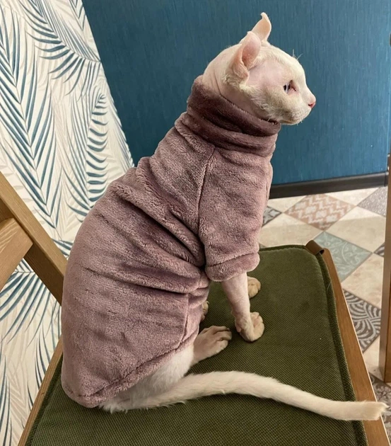 Флисовая кофта для котов (кошек) Бархат S Фиолетовый - изображение 8