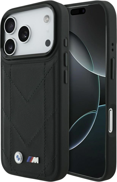 Панель BMW M Quilted Logo MagSafe для Apple iPhone 17 Pro Black (BMW001056) - зображення 1