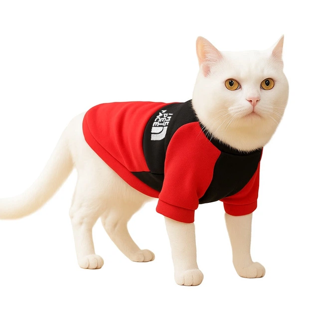 Толстовка для котов (кошек) Pet Face L Красный - Фото 5 Толстовка для котов (кошек) Pet Face L Красный - изображение 5