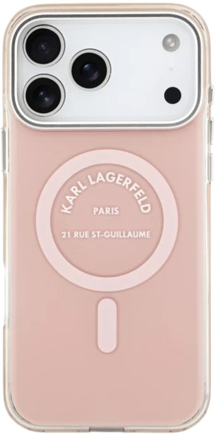 Etui Karl Lagerfeld IML Karl RSG Logo do Apple iPhone 17 Pro Pink (3666339530471) - obraz 3