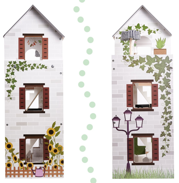 Drewniany domek dla lalek Kik Lulilo Floro boho LED 78 cm (KX5944) (55903039721647) - obraz 16