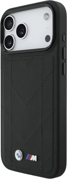 Панель BMW M Quilted Logo MagSafe для Apple iPhone 17 Pro Max Black (BMW001057) - зображення 4