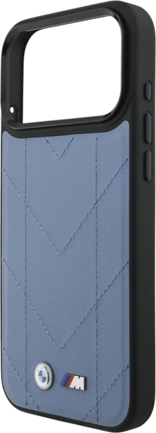 Панель BMW M Quilted Logo MagSafe для Apple iPhone 17 Pro Max Blue (BMHMP17X25PSECHB) - зображення 6