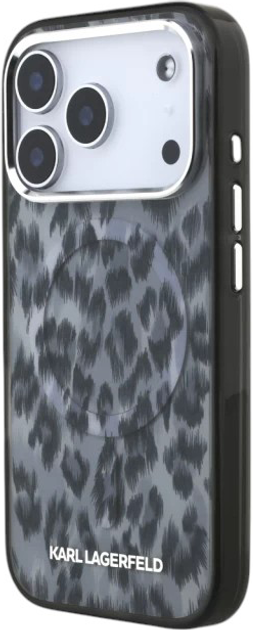 Панель Karl Lagerfeld IML Leopard Pattern MagSafe do Apple iPhone 17 Pro Black (3666339506094) - зображення 3