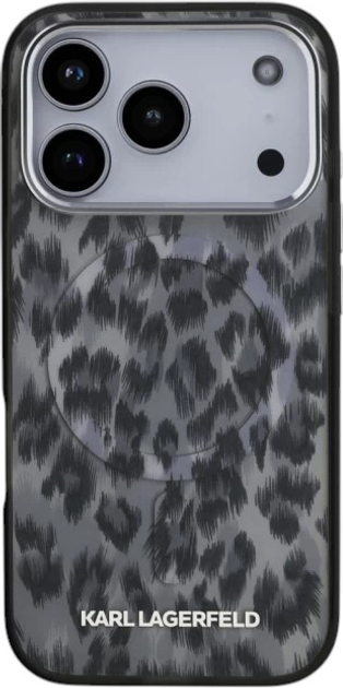 Панель Karl Lagerfeld IML Leopard Pattern MagSafe do Apple iPhone 17 Pro Black (3666339506094) - зображення 4