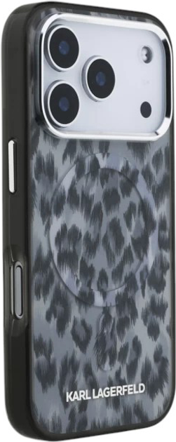 Панель Karl Lagerfeld IML Leopard Pattern MagSafe do Apple iPhone 17 Pro Black (3666339506094) - зображення 5