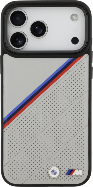 Панель BMW M Quilted Logo MagSafe для Apple iPhone 17 Pro Max Gray (BMHMP17X25PCSPEG) - зображення 2
