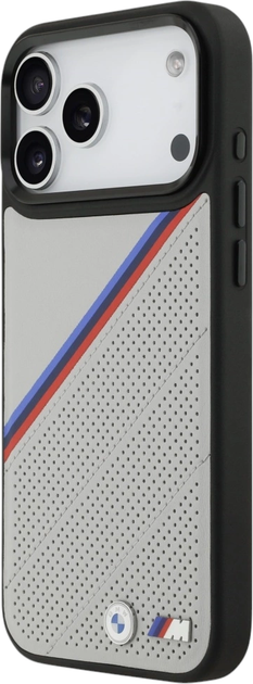 Панель BMW M Quilted Logo MagSafe для Apple iPhone 17 Pro Max Gray (BMHMP17X25PCSPEG) - зображення 4