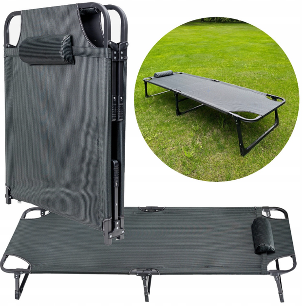 Składane łóżko Platinet 600D Oxford turystyczne kempingowe 185 x 65 x 30 cm (5907595461436) - obraz 1