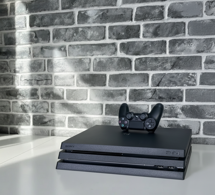 Ігрова Консоль Sony PlayStation 4 PRO 1 ТБ Б/В | Підтримка 4K | Обслугована + 1 Гра + Гарантія 3 місяців - Фото 4 Ігрова Консоль Sony PlayStation 4 PRO 1 ТБ Б/В | Підтримка 4K | Обслугована + 1 Гра + Гарантія 3 місяців - изображение 4