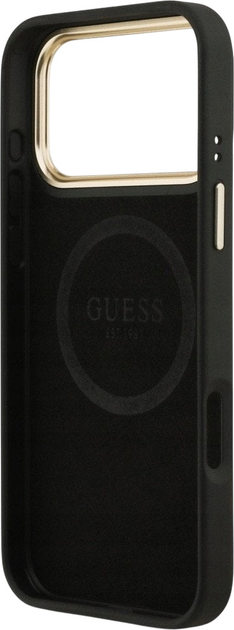Etui plecki Guess 4G Logo Plate MagSafe do iPhone 17 Pro Max Black (3666339489755) - obraz 7