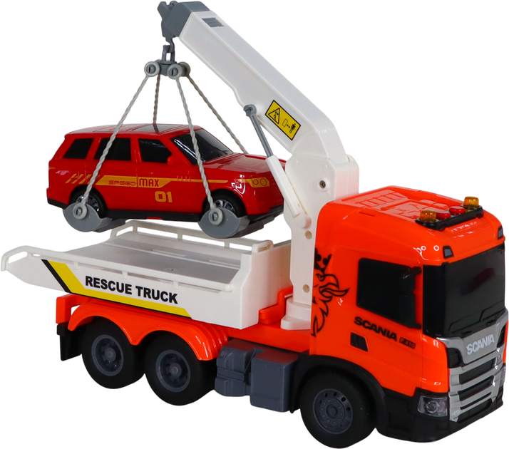 Игровой набор Techno Drive Эвакуатор с машиной Big Truck Scania со световыми и звуковыми эффектами (6408KS) - изображение 6