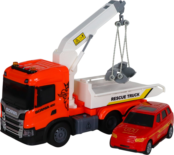 Игровой набор Techno Drive Эвакуатор с машиной Big Truck Scania со световыми и звуковыми эффектами (6408KS) - изображение 7