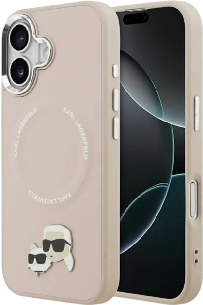 Etui Karl Lagerfeld Karl & Choupette Pin MagSafe do Apple iPhone 17 Pink (3666339495459) - obraz 1