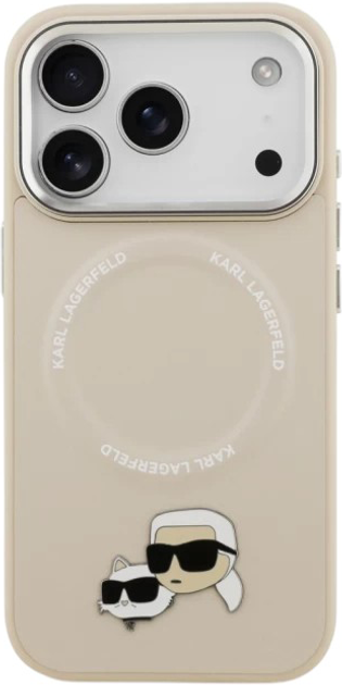 Панель Karl Lagerfeld Karl & Choupette Pin MagSafe do Apple iPhone 17 Pro Beige (3666339495152) - зображення 4