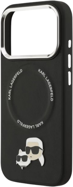 Панель Karl Lagerfeld Karl & Choupette Pin MagSafe do Apple iPhone 17 Pro Black (3666339494995) - зображення 6