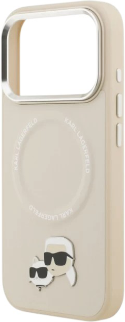 Панель Karl Lagerfeld Karl & Choupette Pin MagSafe do Apple iPhone 17 Pro Max Beige (3666339495169) - зображення 6