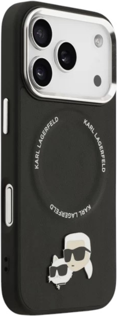 Панель Karl Lagerfeld Karl & Choupette Pin MagSafe do Apple iPhone 17 Pro Max Black (3666339495008) - зображення 5