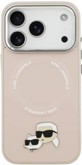 Etui Karl Lagerfeld Karl & Choupette Pin MagSafe do Apple iPhone 17 Pro Max Pink  (3666339495480) - obraz 4