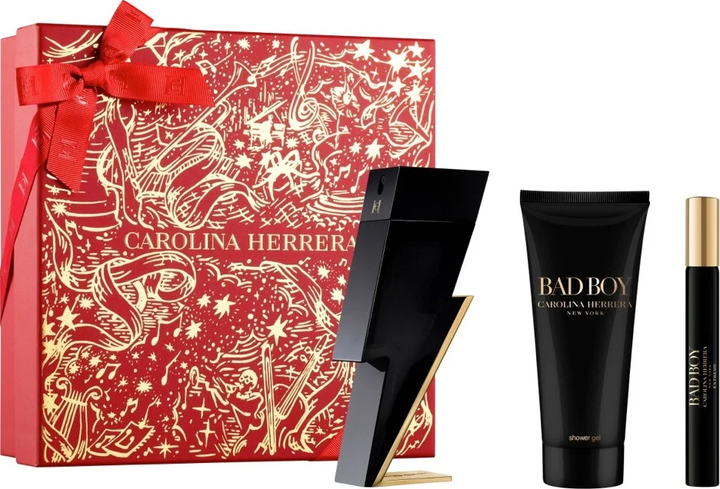 Zestaw męski Carolina Herrera Bad Boy Woda toaletowa 100 ml + Miniaturka Woda toaletowa 10 ml + Żel pod prysznic 100 ml (8411061122587) - obraz 1