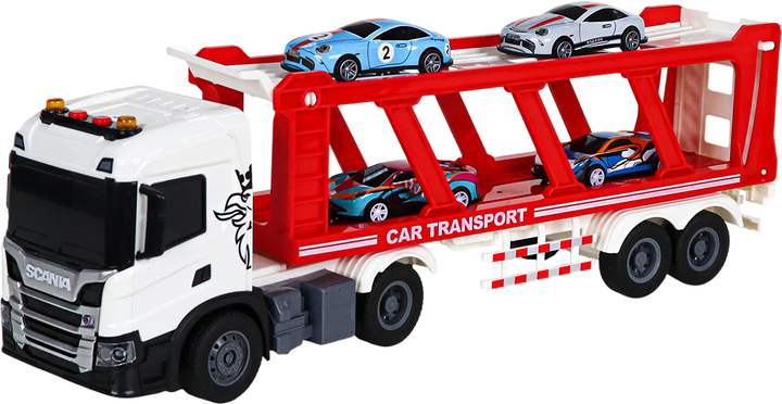 Игровой набор Techno Drive Автоперевозчик Large Truck Scania со световыми и звуковыми эффектами (6414KS) - Фото 1 Игровой набор Techno Drive Автоперевозчик Large Truck Scania со световыми и звуковыми эффектами (6414KS) - изображение 1