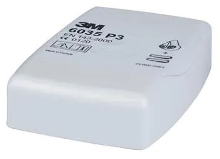 Filtry przeciwpyłowe 3M 6035 P3 do ochrony respiratora przed cząstkami stałymi i ciekłymi 2 szt 1991058 (2050000177552) - obraz 1