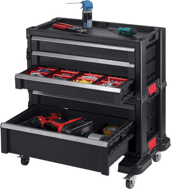 Wózek narzędziowy Keter Tool Chest z 5 szufladami 56.2 x 28.9 x 50.2 cm 237007 (7290106926172) - obraz 5