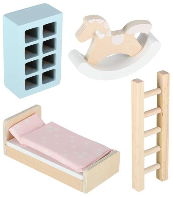 Domek dla lalek Kik w walizce akcesoria drewniane mebelki (KX3054) (5903039767539) - obraz 15