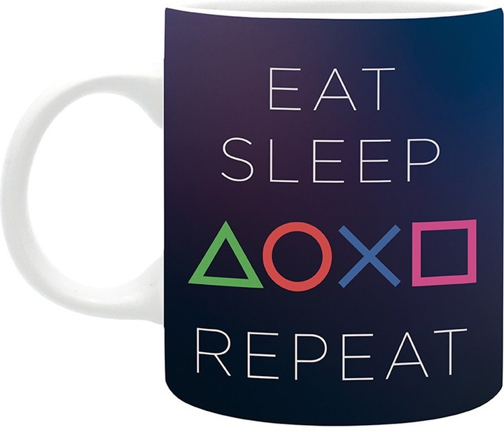Kubek ABYstyle PlayStation Eat Sleep Repeat 320 ml (5028486342020) - obraz 2