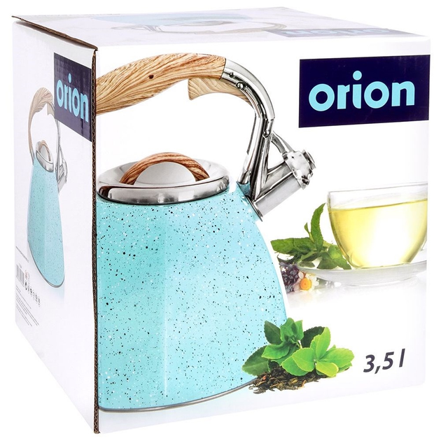 Czajnik Orion z gwizdkiem emaliowany Niebieski 3 l (8592381161804) - obraz 7