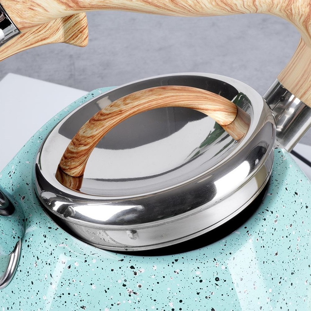 Czajnik Orion z gwizdkiem emaliowany Niebieski 3 l (8592381161804) - obraz 12