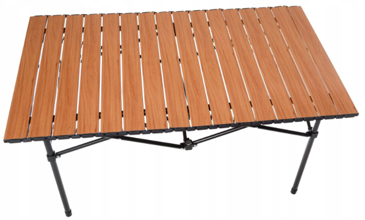 Розкладний садовий стіл Platinet PGT93 туристичний зсувна стільниця 93 см Коричневий (5907595459631) - зображення 1