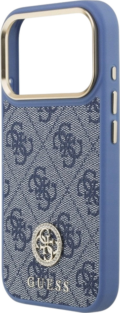 Панель Guess 4G Strass Logo MagSafe для iPhone 17 Pro Blue (3666339529444) - зображення 6