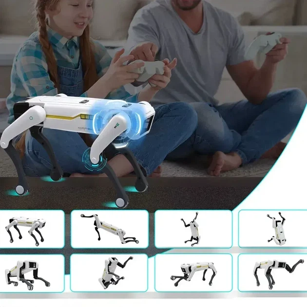 Интерактивный робот-собака на аккумуляторе Smart Dog управление пультом световые эффекты - Фото 4 Интерактивный робот-собака на аккумуляторе Smart Dog управление пультом световые эффекты - изображение 4