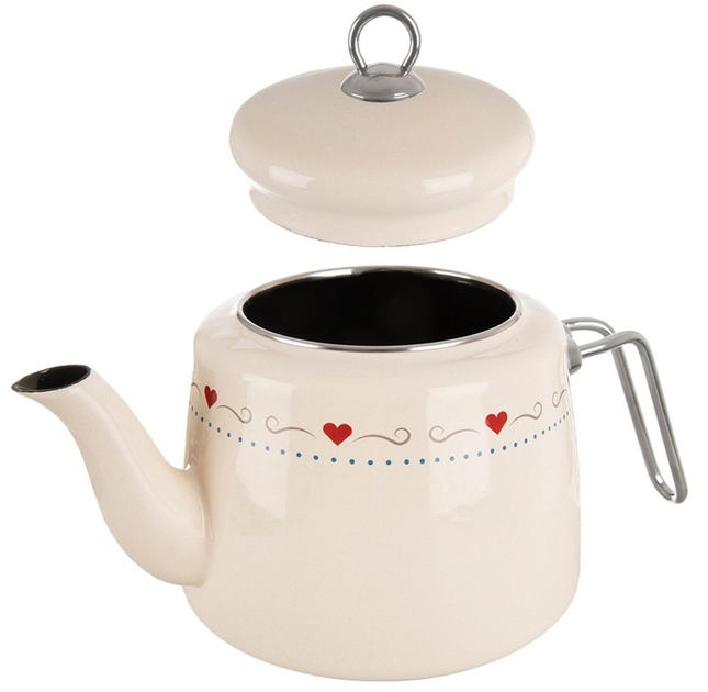 Czajnik Orion Tonca emaliowany Kremowy 1.6 l (8592381228545) - obraz 4