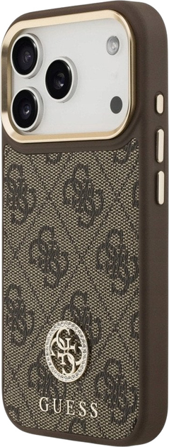Панель Guess 4G Strass Logo MagSafe для iPhone 17 Pro Brown (3666339529284) - зображення 2