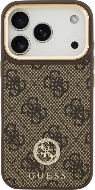 Панель Guess 4G Strass Logo MagSafe для iPhone 17 Pro Brown (3666339529284) - зображення 3