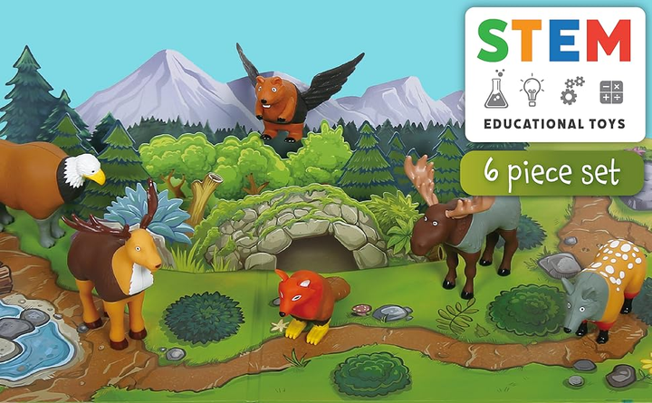 Klocki magnetyczne Popular Playthings Magnetic Mini Zwierzeta lesne (0755828623435) - obraz 4