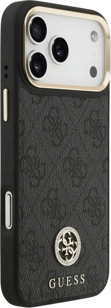Панель Guess 4G Strass Logo MagSafe для iPhone 17 Pro Max Black (3666339529130) - зображення 4