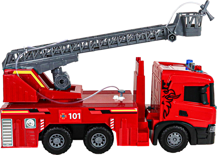 Игрушечная машинка Techno Drive Super Big Truck Пожарная машина Scania со световыми, звуковыми и водными эффектами (5005KS) - изображение 5