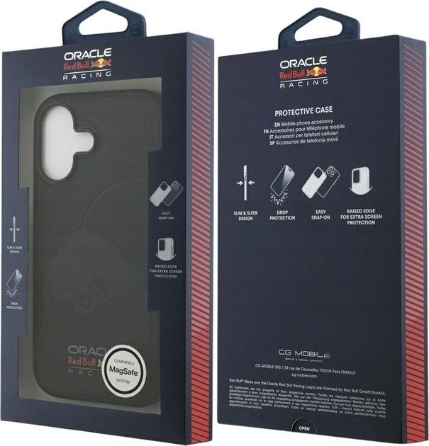 Etui Red Bull Meshed Debossed Bull MagSafe do Apple iPhone 17 Navy Blue (3666339526894) - obraz 8