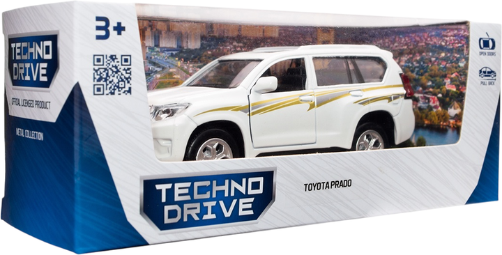 Автомодель Techno Drive Toyota Prado белая (KM250425W) - Фото 13 Автомодель Techno Drive Toyota Prado белая (KM250425W) - изображение 13