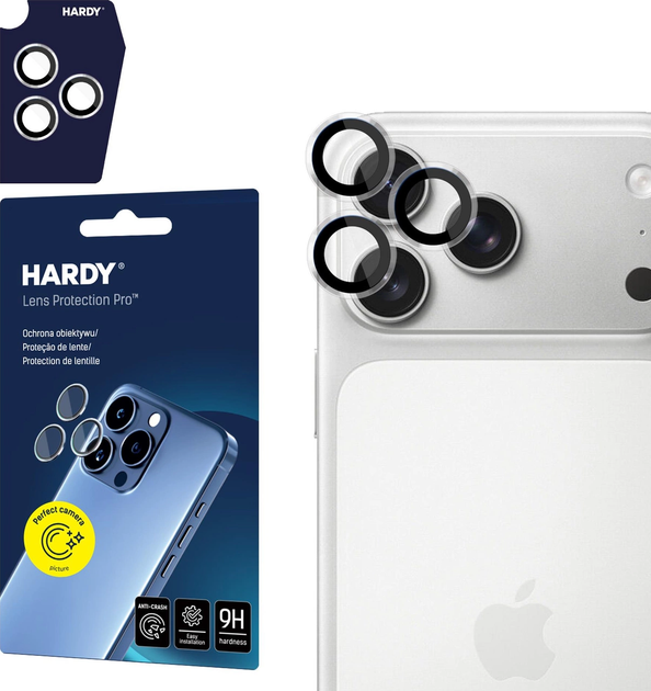 Захисне скло 3MK Hardy Lens Protection Pro do Apple iPhone 17 Pro/17 Pro Max Transparent (5903108664288) - зображення 1