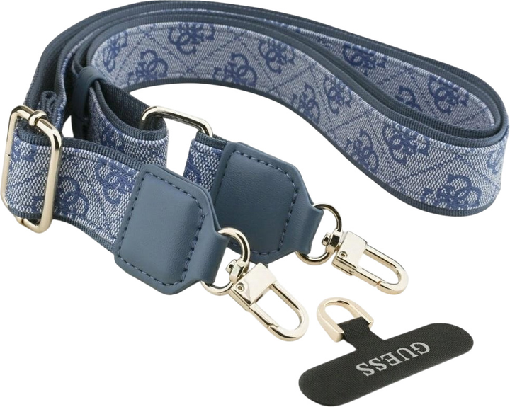 Панель Guess 4G Strass Logo & Big Strap Metal Buttons MagSafe для iPhone 17 Blue (3666339551254) - зображення 8