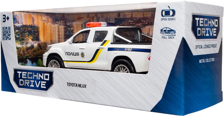Автомодель Techno Drive Toyota Hilux Полиция (KM250426) - изображение 11