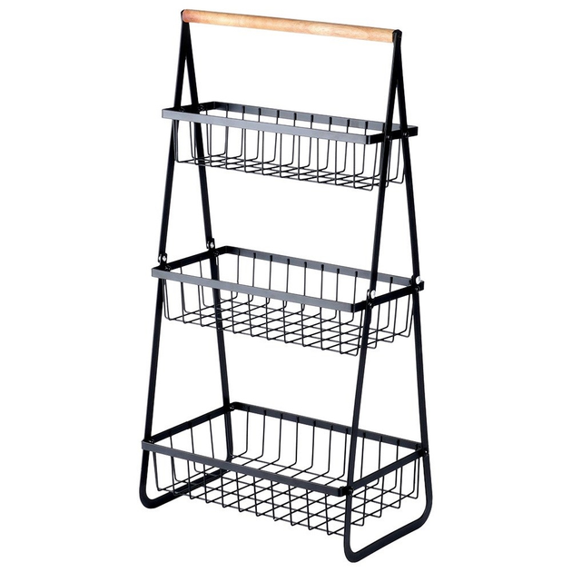 Koszyk na owoce Vilde metalowy Czarny (5904316481889) - obraz 1