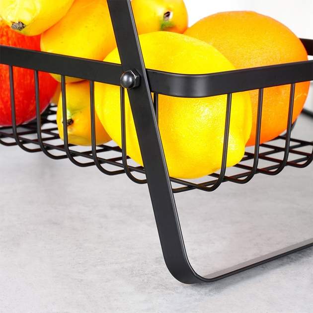 Koszyk na owoce Vilde metalowy Czarny (5904316474287) - obraz 4