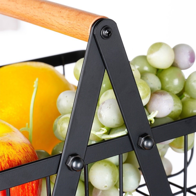 Koszyk na owoce Vilde metalowy Czarny (5904316474287) - obraz 5