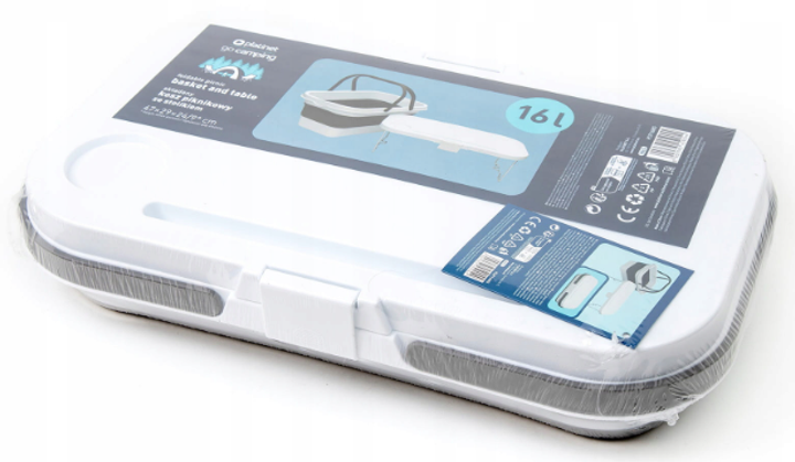 Кошик для пікніку Platinet PCP16WG складаний столик з ручками 16 л Білий (5907595459044) - зображення 4